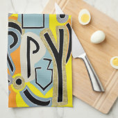 ハヌッカハッピーグリジージーアート キッチンタオル (四つ折り)