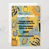 ハヌッカハッピーグリジージーアート 招待状 (正面/裏面)