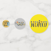 ハヌッカハッピーグリジージーテーブル紙吹雪 コンフェッティ (正面)