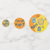 ハヌッカハッピーグリジージーテーブル紙吹雪 コンフェッティ (裏面)