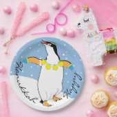 ハヌッカハッピーペンギン ペーパープレート (パーティー)
