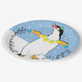 ハヌッカハッピーペンギン ペーパープレート (アングル)