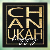 ハヌッカハピー金ゴールドウインドウロック ウィンドウサイン (シート3)