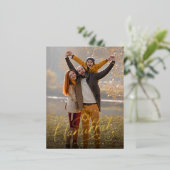 ハヌッカハンドレタリング写真ユダヤ人 箔シーズンポストカード (立ち正面)