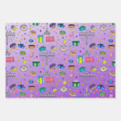 ハヌッカパターン – ラッピング紙3フラットシート ラッピングペーパーシート (正面2)