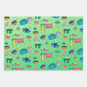 ハヌッカパターン – ラッピング紙3フラットシート ラッピングペーパーシート (正面)