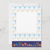 ハヌッカビューティフルユダヤ人の休日グリーティングカード サンキューカード (裏面)