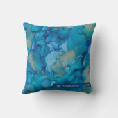 ハヌッカピローハッピーハヌッカフ金ゴールド/ブルー クッション (裏面)