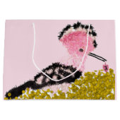 ハヌッカピンクのドレイデルゲルトとフーポー ラージペーパーバッグ (正面)