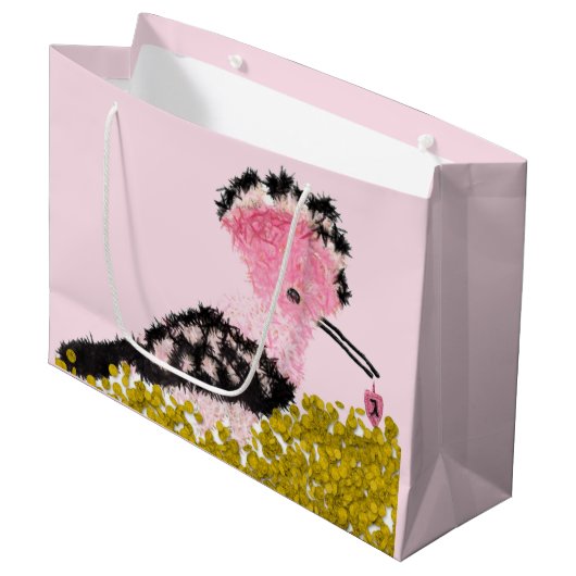 ハヌッカピンクのドレイデルゲルトとフーポー ラージペーパーバッグ (正面アングル)