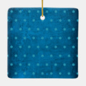 ハヌッカピースラブライトイエロー（ユダヤ教）メノラー記念 セラミックオーナメント (裏面)