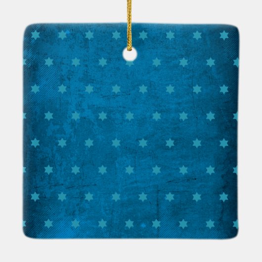 ハヌッカピースラブライトイエロー(ユダヤ教)メノラー記念 セラミックオーナメント (裏面)