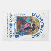 ハヌッカファミリーカスタム懇親会写真名ハヌカー（ユダヤ教の祭り） キッチンタオル (横)