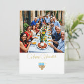 ハヌッカファミリーフォトブルー金ゴールド シーズンカード (スタンド正面)