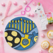 ハヌッカフライラッツ紙プレート ペーパープレート (パーティー)