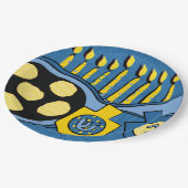 ハヌッカフライラッツ紙プレート ペーパープレート (アングル)