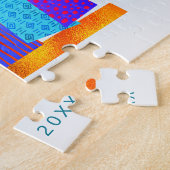 ハヌッカブルーキャンドルターコイズピースラブライト ジグソーパズル (側面)