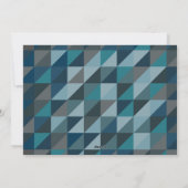 ハヌッカブルーグラデーション幾何モダンパターン シーズンカード (裏面)
