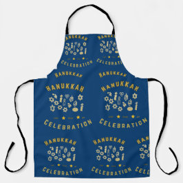 ハヌッカブルースモールミディアムラージオールエイジズエプロン エプロン