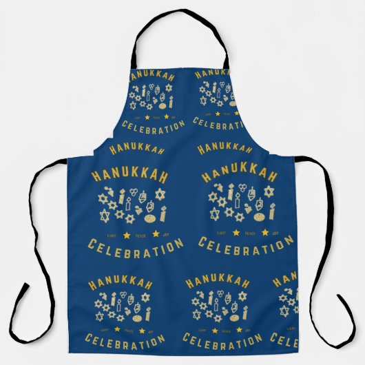 ハヌッカブルースモールミディアムラージオールエイジズエプロン エプロン (正面)