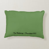 ハヌッカブルー/グリーンピロー「ハヌカー(ユダヤ教の祭り)レトロBCE」 アクセントクッション (裏面)