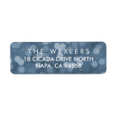 ハヌッカブルー《写真》ぼけ味差出人住所 ラベル (正面)