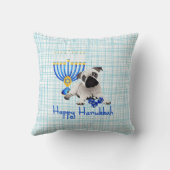 ハヌッカプグと(ユダヤ教)メノラーとドレイデス クッション (裏面)