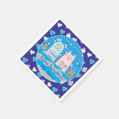 ハヌッカペッツナプキンズカクテルパーソナライズド スタンダードカクテルナプキン (角)