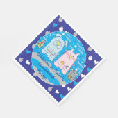 ハヌッカペッツナプキンズスタンダードサイズブルース スタンダードランチョンナプキン (角)