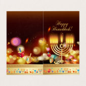 ハヌッカホリデーフェスティバルオブライツグリーティングカード (外部フラット)