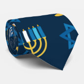 ハヌッカホリデーユダヤ人装飾パターンギフト ネクタイ (ロール)