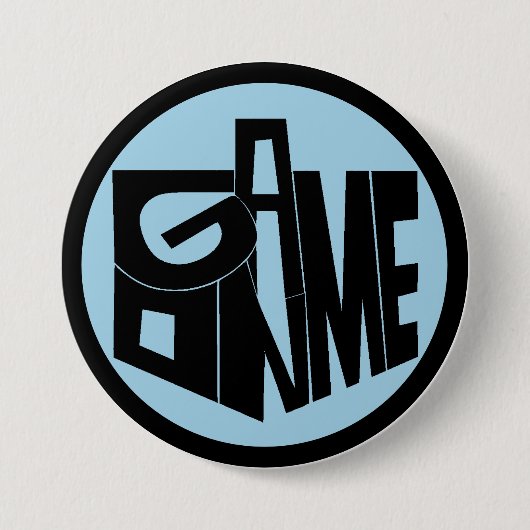 ハヌッカボタン、ゲームONブラックドレディデル 缶バッジ (正面)