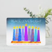 ハヌッカボホキャンドルターコイズピースラブライト シーズンカード (スタンド正面)