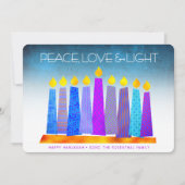 ハヌッカボホキャンドルターコイズピースラブライト シーズンカード (正面)
