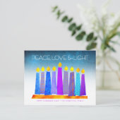 ハヌッカボホキャンドルターコイズピースラブライト シーズンポストカード (スタンド正面)