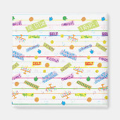 ハヌッカマグネットスクエアハヌカー（ユダヤ教の祭り）パーティー マグネット (正面)