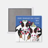 ハヌッカマグネットスクエアモーハッピーイヤー! マグネット (正面/裏面)