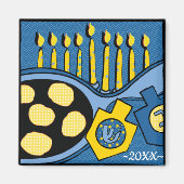 ハヌッカマグネットスクエアラトークとサワークリーム マグネット (正面)