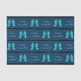 ハヌッカメタリック弓&ストライプ 薄葉紙