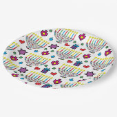 ハヌッカメノカラフルラーズ ペーパープレート (アングル)