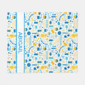 ハヌッカメノラパーソナライズされたス フリースブランケット (正面(横))