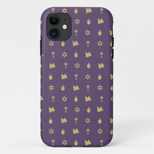 ハヌッカモチーフ紫iPhone 5やっと着いた Case-Mate iPhoneケース (裏面)