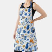 ハヌッカユダヤフェスティバルのライトパターン エプロン (インサイチュ)