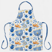 ハヌッカユダヤフェスティバルのライトパターン エプロン (正面)