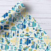 ハヌッカユダヤ人スクコおもしろいットかわいいパターン ラッピングペーパー