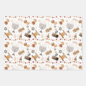 ハヌッカユダヤ教の休日クラシック記号 ラッピングペーパーシート (正面2)