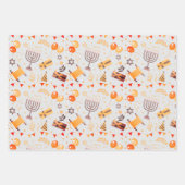 ハヌッカユダヤ教の休日クラシック記号 ラッピングペーパーシート (正面)