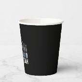ハヌッカユダヤ教ホリデー（ユダヤ教）メノラーユダヤ 紙コップ (左)