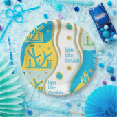 ハヌッカライツラトケ ペーパープレート (パーティー)