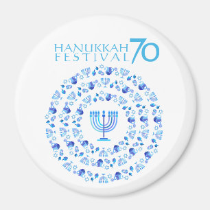 ハヌッカライトフェスティバル記念日70日 マグネット